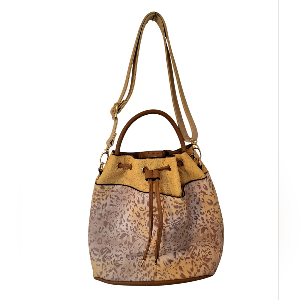 Cato "Mixed Pattern" Drawstring Bucket Bag - image 1